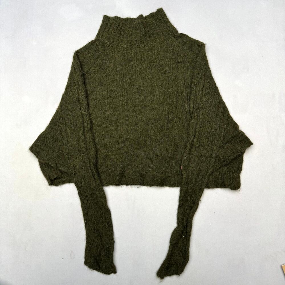 Atelier Delphine Henrietta Alpaca Ribbed Knit Cropped Sweater Top Womens Small - Picture 3 of 10
